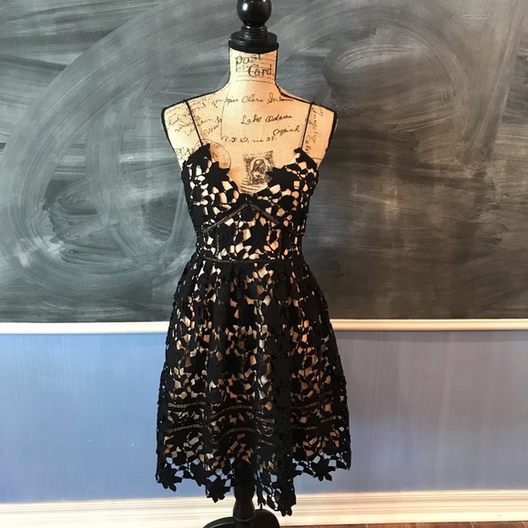 Francesca's Collections Dresses & Skirts - Francesca's black lace crocheted dress